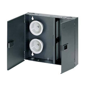 Panduit FWME2 Fiber Enclosure, Wall Mount, 2 QuickNet Cassettes, FAP/FMP, Black  Panduit FWME2