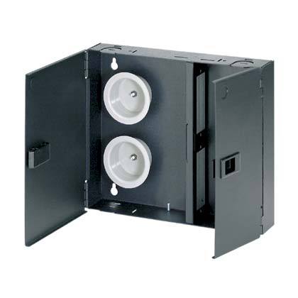 Panduit FWME2 Fiber Enclosure, Wall Mount, 2 QuickNet Cassettes, FAP/FMP, Black  Panduit FWME2