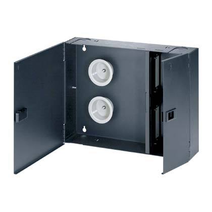 Panduit FWME4 Fiber Enclosure, Wall Mount, 4 QuickNet Cassettes, FAP/FMP, Black  Panduit FWME4
