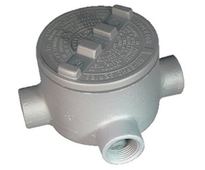 Appleton GRTA50 Conduit Outlet Box, Type GRTA, (4) 1/2" Hubs, Malleable Iron Appleton GRTA50