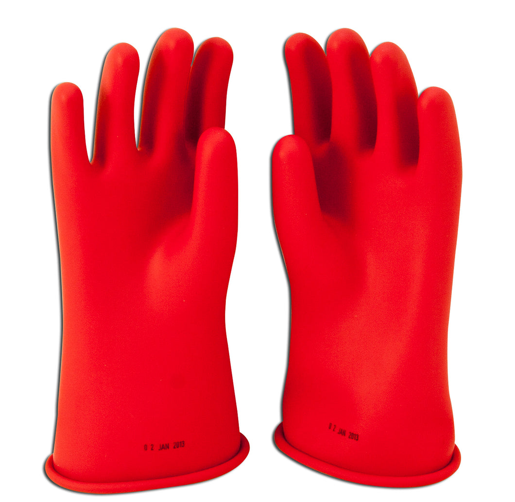 Cementex IG00-11-9R Red Insulated Electrical Gloves, Class 00 - Length: 11