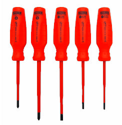 Proto Industrial Tools J90000-VDE Screwdriver Set, 5 Pc, Insulated Proto Industrial Tools J90000-VDE