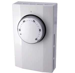 King Electrical K101 Thermostat, 1-Pole, 22A, 120-277V, White King Electrical K101