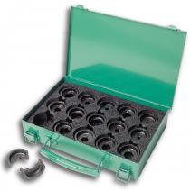 Greenlee K22S1GL Die Kit, Capacity: 8 AWG to 600 kcmil Copper Connectors, Includes: Connectors for HCCX, and RCCX tools. Greenlee K22S1GL