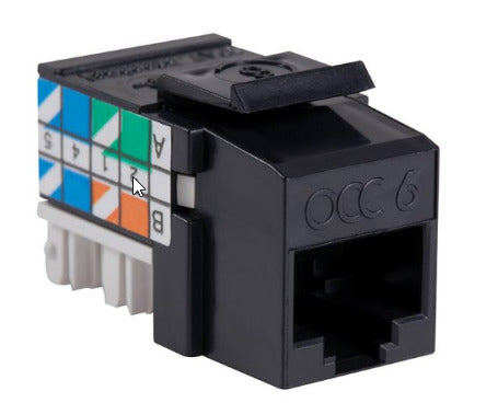 Optical Cable KMJA601 KMJ Category 6 Jack, Universal 568A/B Wiring, Office White Optical Cable KMJA601
