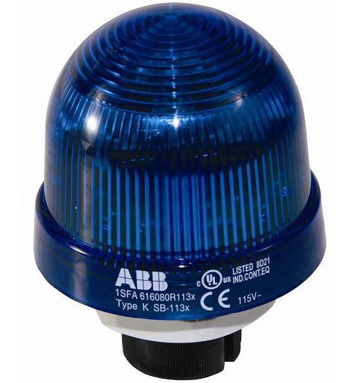 ABB KSB-113L Flashing Beacon, Blue, 120V AC ABB KSB-113L