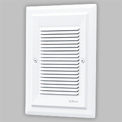 Nutone LA174WH Recessed Chime, Flush Mount, 16V Transformer, Non-Metallic, White Nutone LA174WH
