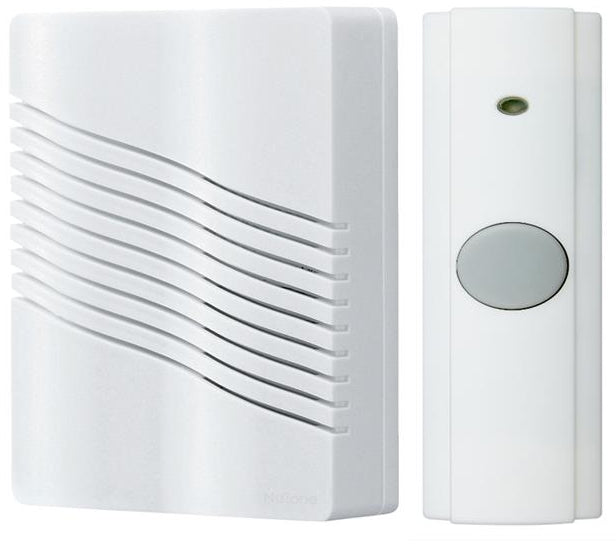 Nutone LA226WH Wireless Chime, Portable, White, Dimensions: 6