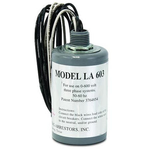 Delta Lightning Arrestors LA603 Surge Arrestor, Lightning,  440-600VAC, 3PH, 3,000 Joules per Pole Delta Lightning Arrestors LA603