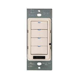 Wattstopper LMSW-104-W Digital Switch, 4-Button, Infrared, White Wattstopper LMSW-104-W