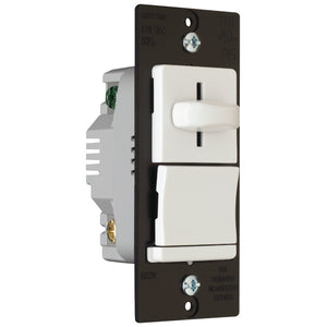 Pass & Seymour LS603-PW Incandescent Slide Dimmer, 120V, 600W, White Pass & Seymour LS603-PW