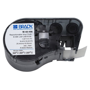 Brady M-48-498 Repositional Vinyl Label Maker Cartridge Brady M-48-498