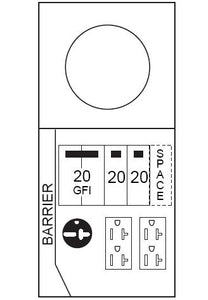 Midwest M038CB1033 100A, 1P, 120/240V, Metered Temporary Power Midwest M038CB1033