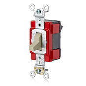 Leviton M1221-I Modular Single-Pole Toggle Switch, 20A, 120/277VAC, Ivory, lev-lok Leviton M1221-I