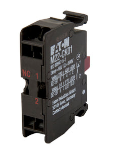 Eaton M22-CK01 Pilot Device, 22mm, Contact Block, 1NC, M22, Front Mount Eaton M22-CK01