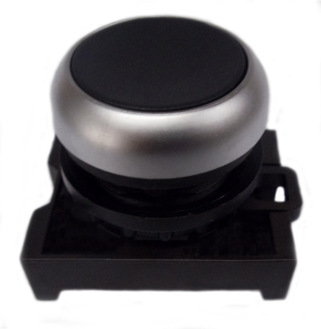 Eaton M22-D-S Pushbutton, Flush, Black, M22, Operator Only, Non-Metallic Eaton M22-D-S