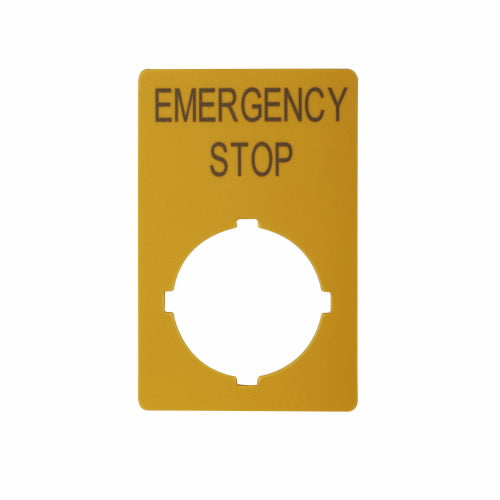 Eaton M22-XZK-GB99 E-Stop Legend Plate Eaton M22-XZK-GB99