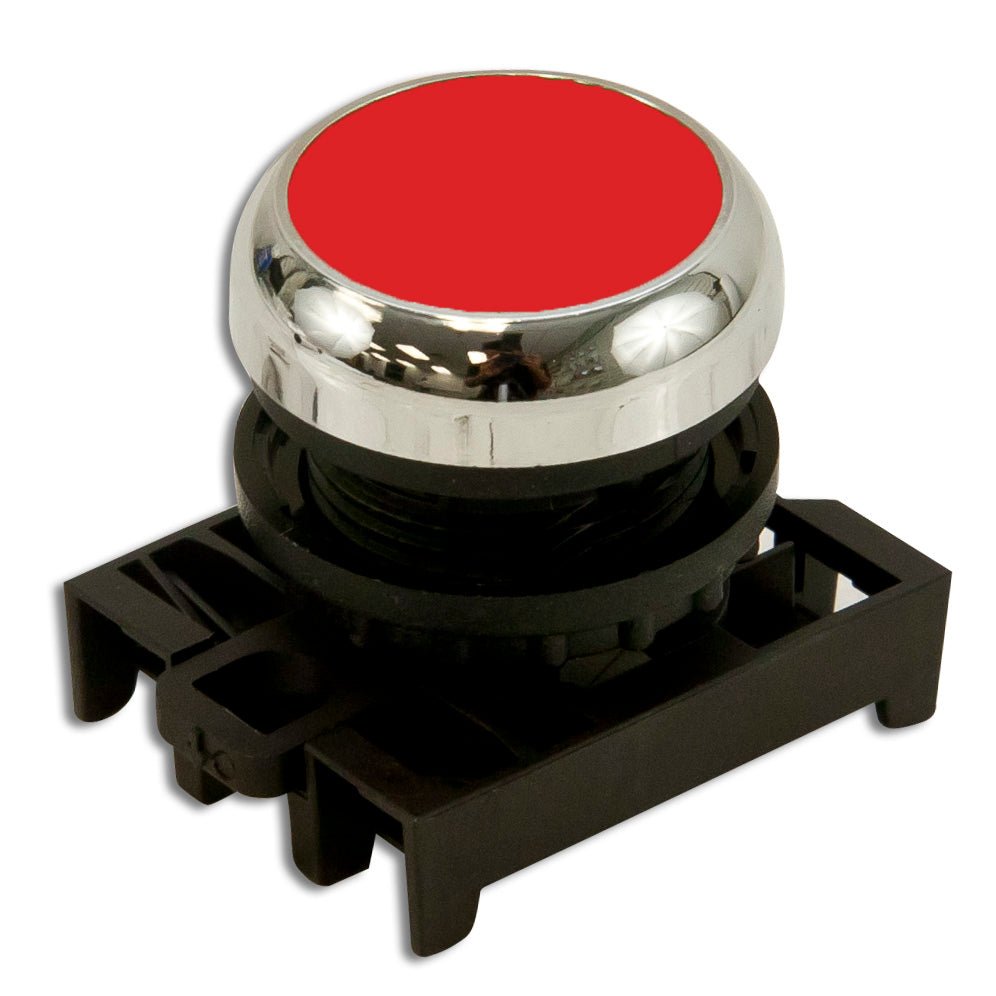 Eaton M22M-D-R Flush Pushbutton, Red, M22 Eaton M22M-D-R