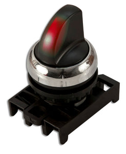 Eaton M22M-WRLK-R 22mm Selector Switch, Knob Type, Red, M22 Eaton M22M-WRLK-R