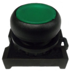 Eaton M22S-D-G Flush Pushbutton, Green, M22 Eaton M22S-D-G