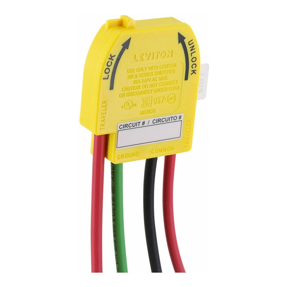 Leviton M3WSW-ST Wiring Module for Lev-Lok 3-Way Toggle Switches, 20A, Yellow Leviton M3WSW-ST