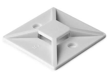 HellermannTyton MB5A10C2 4-Way Cable Tie Mounting Base, White HellermannTyton MB5A10C2