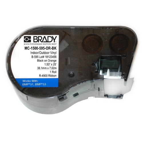 Brady MC-1500-595-OR-BK Mseries B595 Blk/org1.50