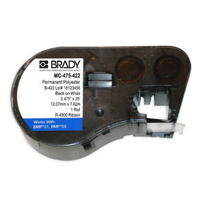 Brady MC-475-422 Mseries B422 White 0.475"x25' 1 Roll Hf Brady MC-475-422