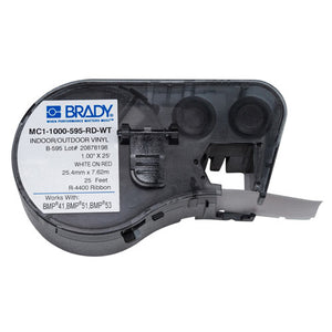 Brady MC1-1000-595-RD-WT BRADY MC1-1000-595-RD-WT Brady MC1-1000-595-RD-WT
