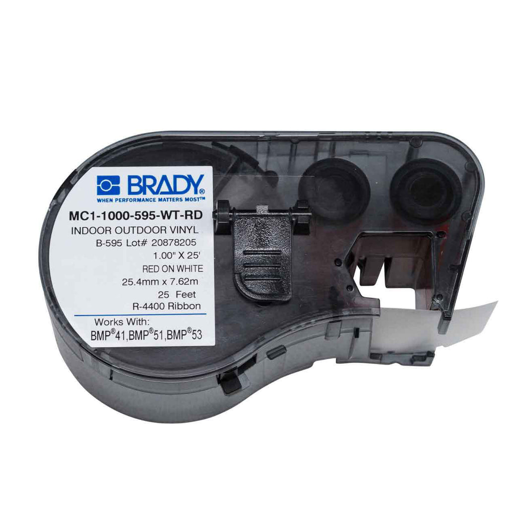 Brady MC1-1000-595-WT-RD BRADY MC1-1000-595-WT-RD Label,M Se Brady MC1-1000-595-WT-RD