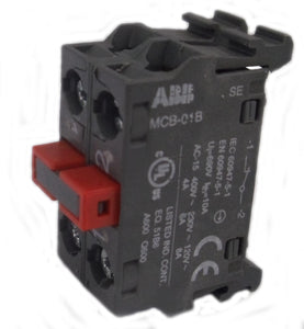 ABB MCB-02B 22mm Contact Block, 2 N.C., Modular ABB MCB-02B