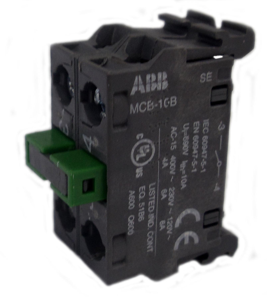 ABB MCB-20B 22mm Contact Block, 2 N.O., Modular ABB MCB-20B