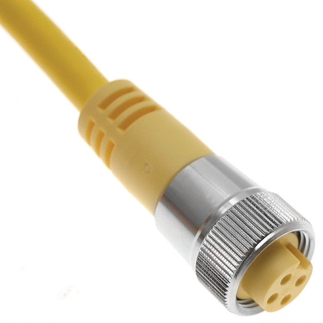 Mencom MIN-3FP-12 3 Pole, Female Straight, 12', Yellow Mencom MIN-3FP-12