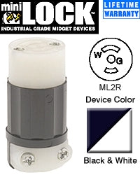 Leviton ML2-C Minilock Connector, 15 Amp, 125V Leviton ML2-C