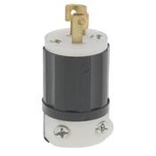 Leviton ML2-P Locking Plug, 15A, 125V, Minilock, 2P3W Leviton ML2-P
