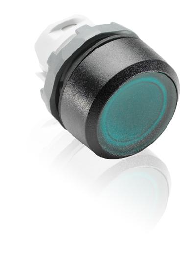 ABB MP1-31G Pushbutton Momentary Green Flush Illuminated Metal ABB MP1-31G