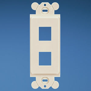 Panduit NK2RMFEI Wallplate Insert, 2 Port, NetKey, Screw Mount Decora, Electric Ivory Panduit NK2RMFEI