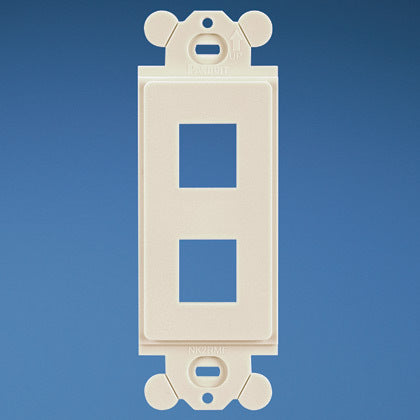 Panduit NK2RMFEI Wallplate Insert, 2 Port, NetKey, Screw Mount Decora, Electric Ivory Panduit NK2RMFEI