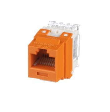Panduit NKP5E88MOR Punchdown Jack Module, CAT5e, 8-Position, Orange Panduit NKP5E88MOR
