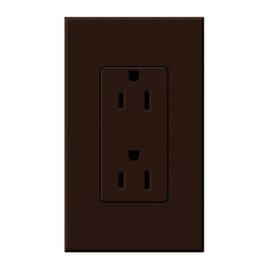 Lutron NTR-15-BR Nova T Receptacle Brown Lutron NTR-15-BR