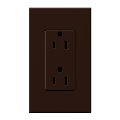 Lutron NTR-15-BR Nova T Receptacle Brown Lutron NTR-15-BR