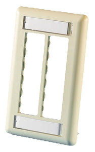 Ortronics OR-40300545-13 Wallplate 6-Port 1-Gang Ivory Ortronics OR-40300545-13