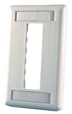 Ortronics OR-40300547 DataComm Faceplate, Single Gang, 3-Port, Fog White Ortronics OR-40300547