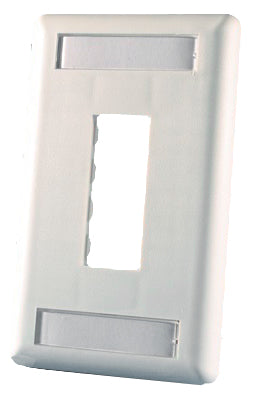 Ortronics OR-40300548 Multimedia Outlet, TracJack, 2 Port, 1 Gang, Wallplate, Fog White Ortronics OR-40300548