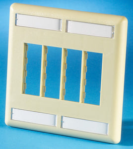 Ortronics OR-40300554-13 Wallplate, 8-Port, Electric Ivory Ortronics OR-40300554-13