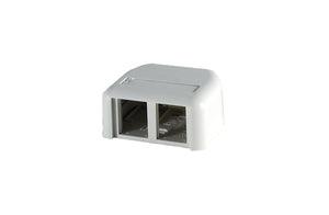 Ortronics OR-404TJ2 Fog White TracJack Surface Mount Housing 2-Port Ortronics OR-404TJ2