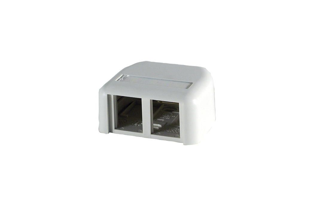 Ortronics OR-404TJ2 Fog White TracJack Surface Mount Housing 2-Port Ortronics OR-404TJ2