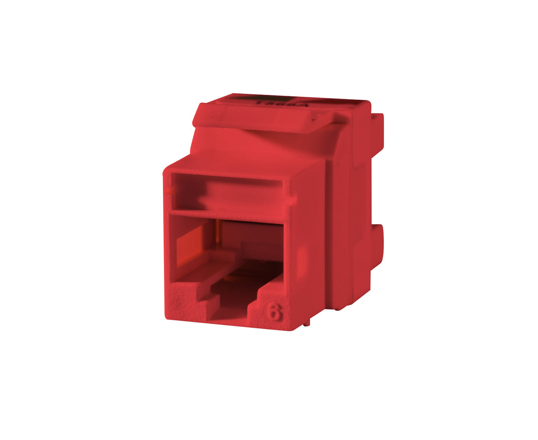 Ortronics OR-KS6A-42 Snap-In Connector TechChoice CAT 6 Red Ortronics OR-KS6A-42