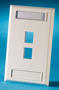 Ortronics OR-KSFP2-88 FP KEYSTONE 2HOLE SG PC DESIG WHITE Ortronics OR-KSFP2-88