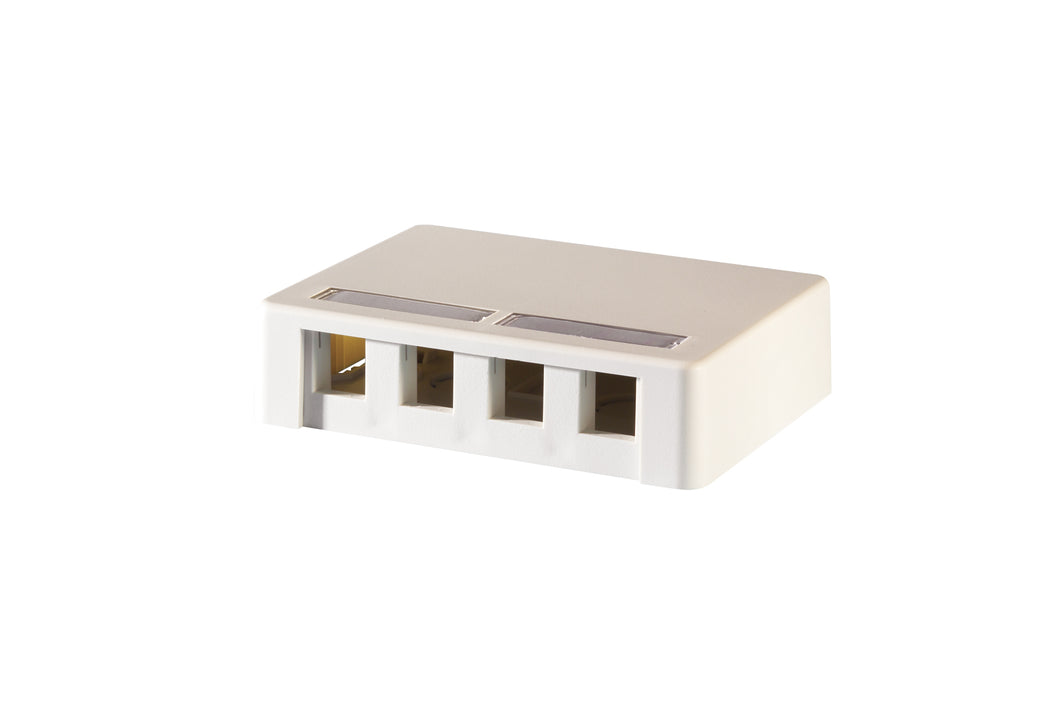 Ortronics OR-KSSMB4 Four Port TechChoice Surface Mount Box Fog White Ortronics OR-KSSMB4